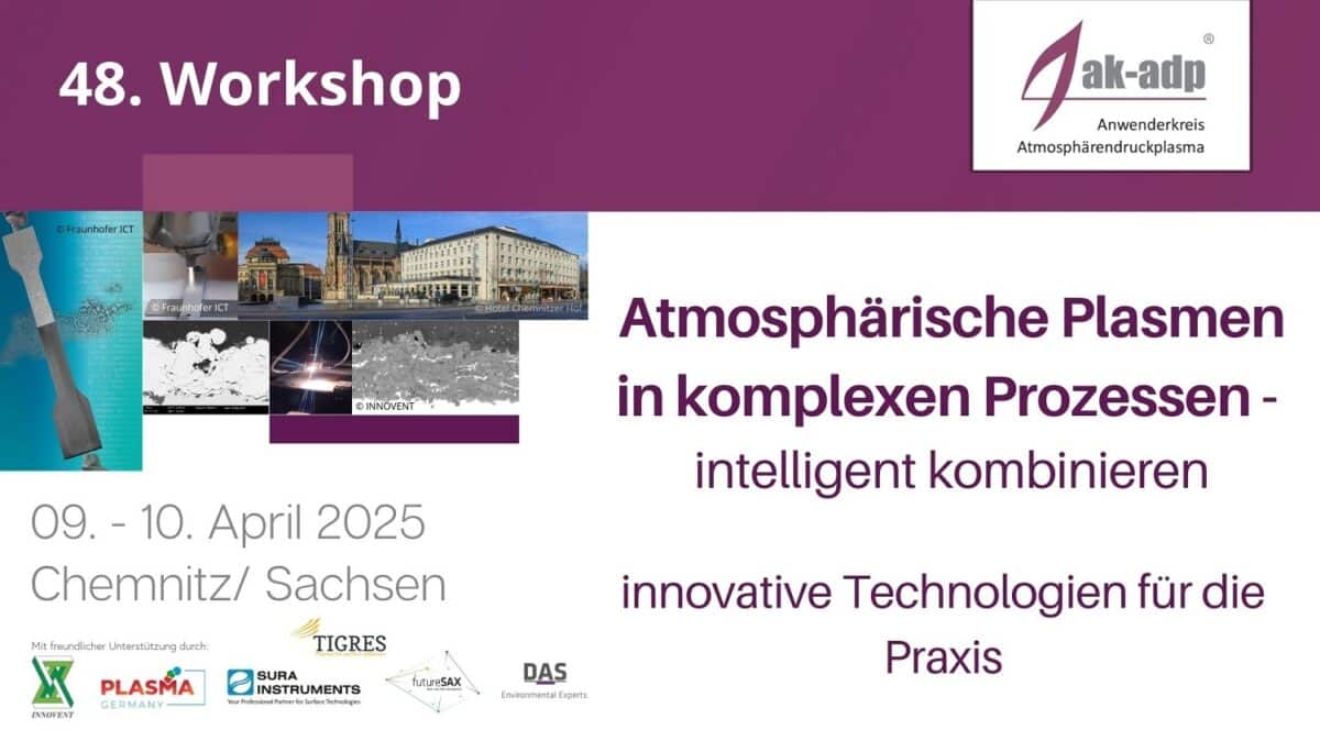 Atmosphärische Plasmen in komplexen Prozessen - 48. ak-adp Workshop